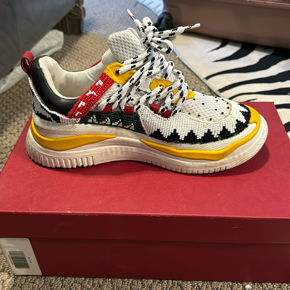 Farm Rio custom beaded sneakers